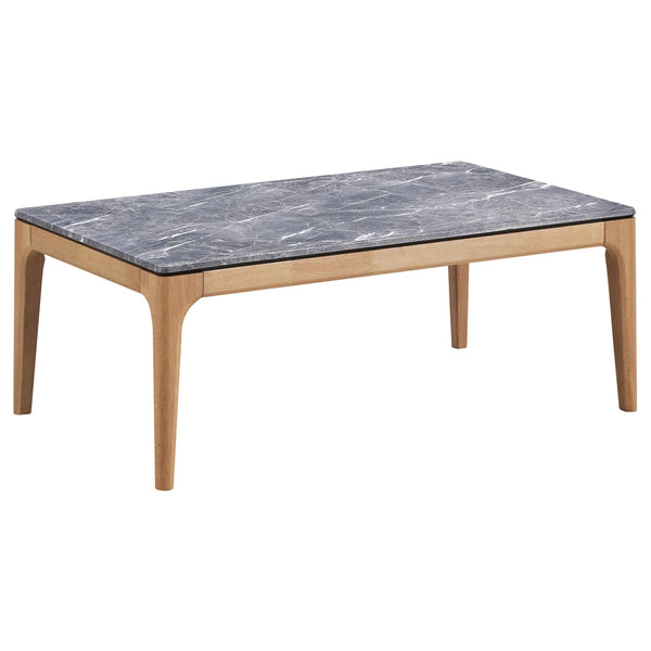  Coaster Furniture Polaris 707858 Rectangular SmartTop Coffee Table - Grey and Light Oak IMAGE 1