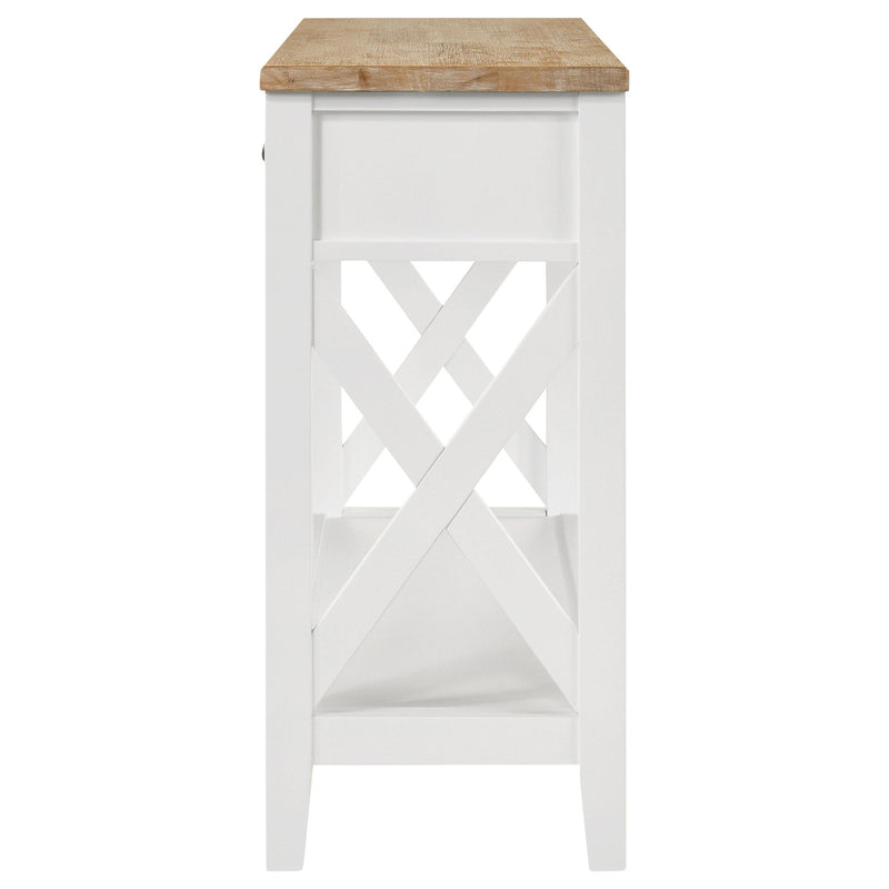 Coaster Furniture Hollis 708099 2-Drawer Wood Entryway Console Table - Brown and White IMAGE 5
