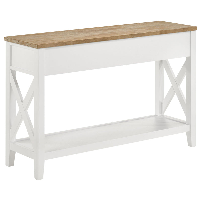Coaster Furniture Hollis 708099 2-Drawer Wood Entryway Console Table - Brown and White IMAGE 6