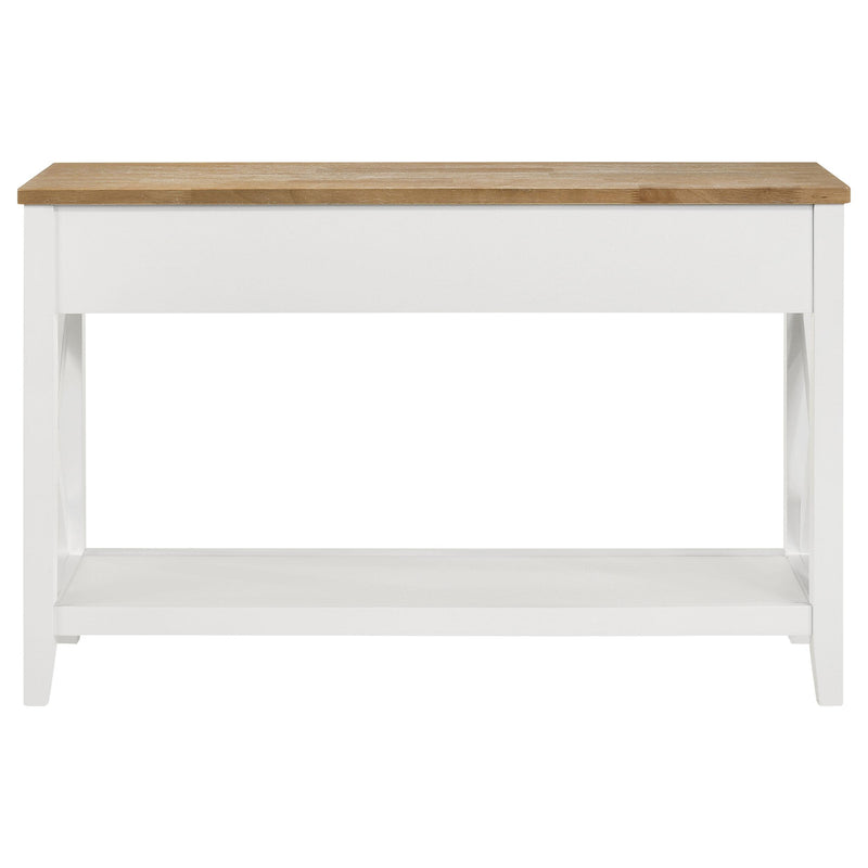 Coaster Furniture Hollis 708099 2-Drawer Wood Entryway Console Table - Brown and White IMAGE 7