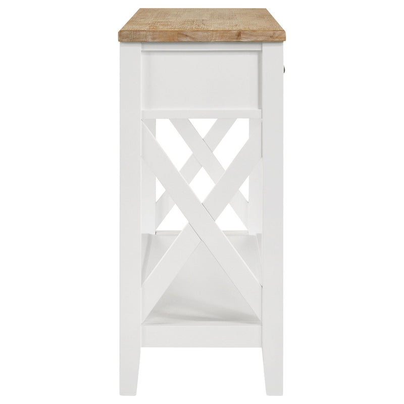 Coaster Furniture Hollis 708099 2-Drawer Wood Entryway Console Table - Brown and White IMAGE 8