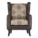  Coaster Furniture Elmbrook 903080 Upholstered Wingback Accent Club Chair - Brown IMAGE 3