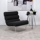  Coaster Furniture Serreta 903162 Boucle Upholstered Armless Acrylic Chair - Black IMAGE 2