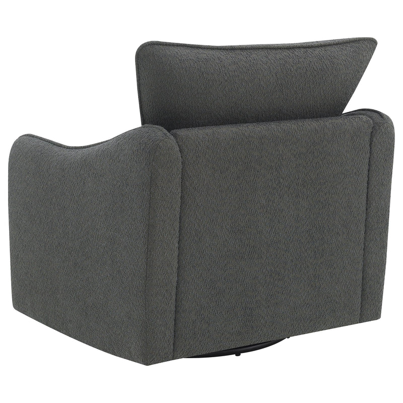  Coaster Furniture Madia 903393 Upholstered Sloped Arm Swivel Glider Chair - Charcoal IMAGE 6