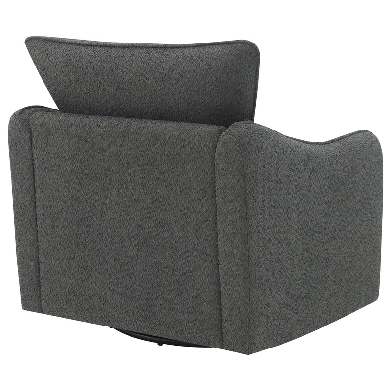  Coaster Furniture Madia 903393 Upholstered Sloped Arm Swivel Glider Chair - Charcoal IMAGE 7