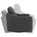  Coaster Furniture Madia 903393 Upholstered Sloped Arm Swivel Glider Chair - Charcoal IMAGE 9