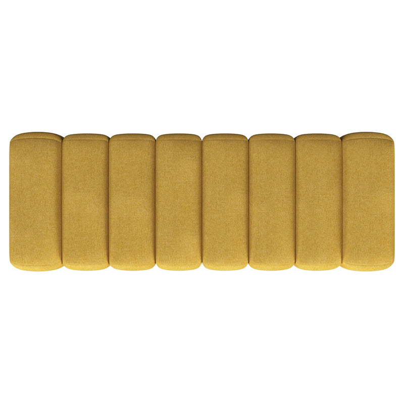 Coaster Furniture Summer 910292 Fabric Upholstered Tufted Accent Bench - Mustard Yellow IMAGE 6