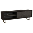  Coaster Furniture Marsden 703003 2-door Mango Wood 70" TV Stand - Charcoal Black IMAGE 1