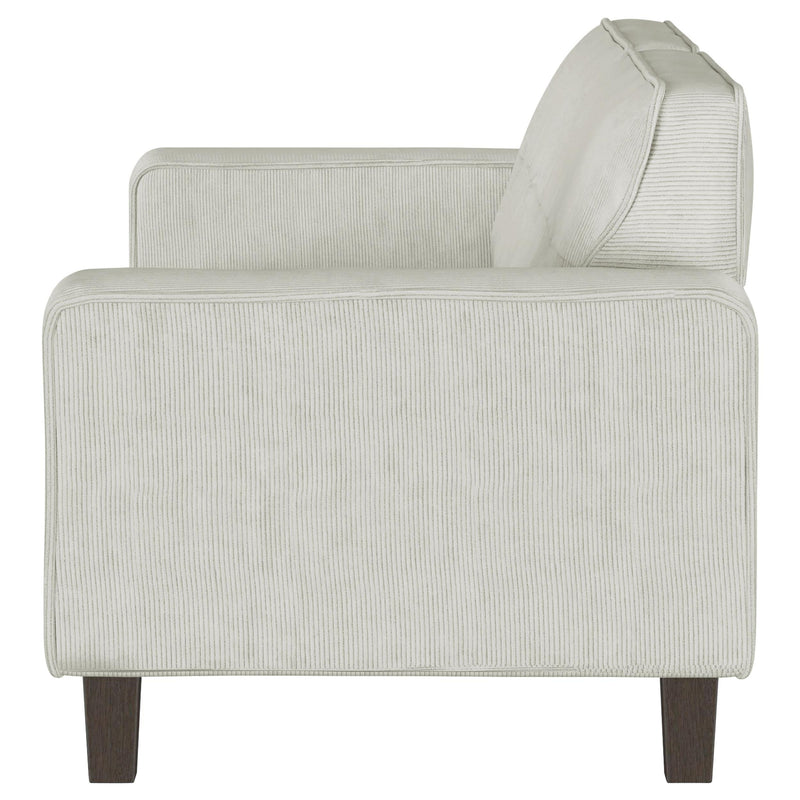  Coaster Furniture Deerhurst 509647 Upholstered Track Arm Tufted Sofa - Greige IMAGE 4