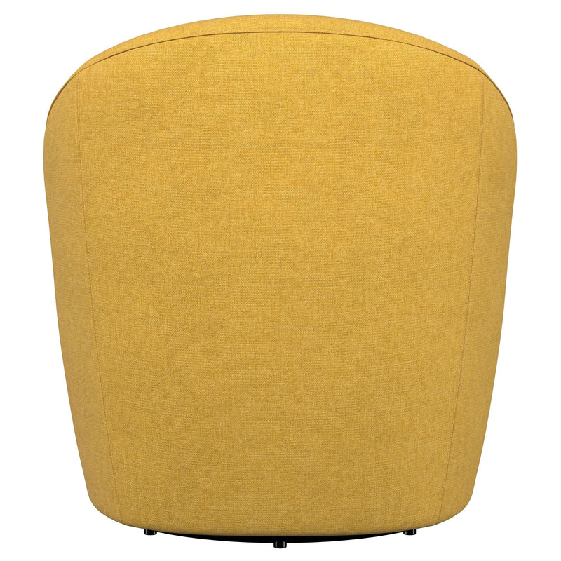 Coaster Furniture Leon 903076 Upholstered Barrel Accent Swivel Chair - Mustard Yellow IMAGE 6