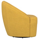  Coaster Furniture Leon 903076 Upholstered Barrel Accent Swivel Chair - Mustard Yellow IMAGE 8