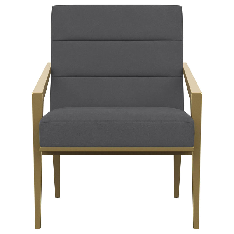  Coaster Furniture Kirra 903144 Upholstered Metal Arm Accent Chair - Dark Grey IMAGE 2