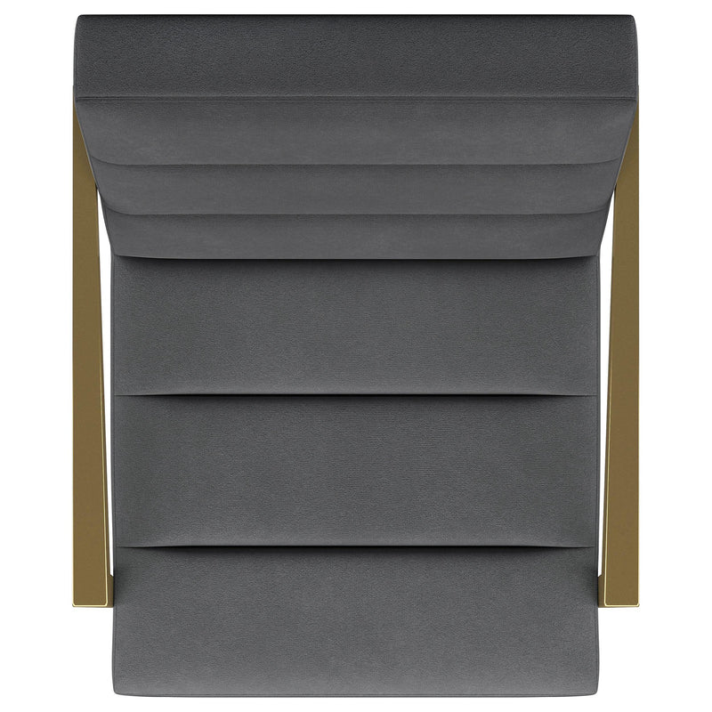  Coaster Furniture Kirra 903144 Upholstered Metal Arm Accent Chair - Dark Grey IMAGE 9