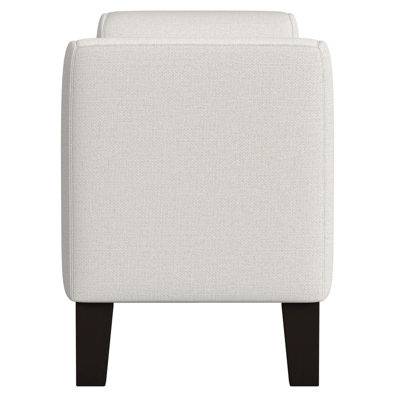  Coaster Furniture Rex 910260 Fabric Upholstered Accent Bench with Armrests - Vanilla IMAGE 4