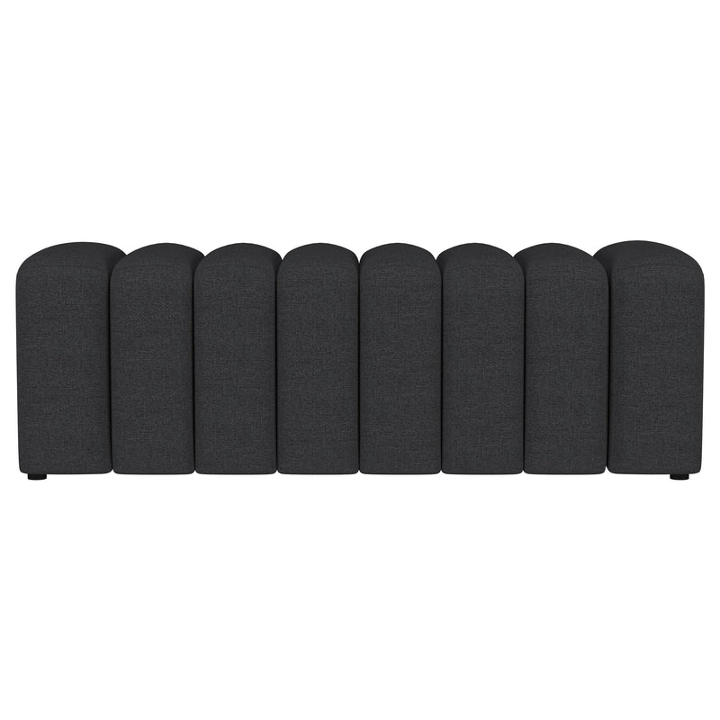  Coaster Furniture Summer 910294 Fabric Upholstered Tufted Accent Bench - Charcoal IMAGE 2