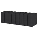  Coaster Furniture Summer 910294 Fabric Upholstered Tufted Accent Bench - Charcoal IMAGE 3