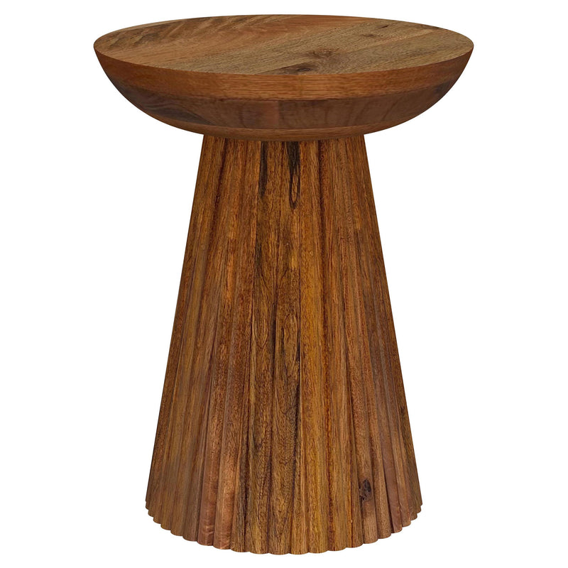  Coaster Furniture Aureo 931155 Round Solid Wood Accent Side Table - Wild Honey IMAGE 1
