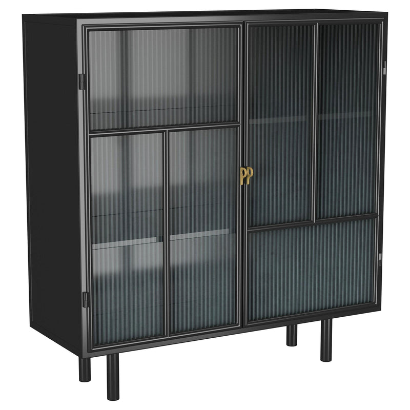  Coaster Furniture Dalia 950385 2-door Accent Storage Cabinet with Shelving - Black IMAGE 1