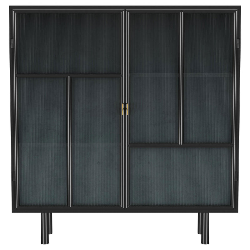  Coaster Furniture Dalia 950385 2-door Accent Storage Cabinet with Shelving - Black IMAGE 3