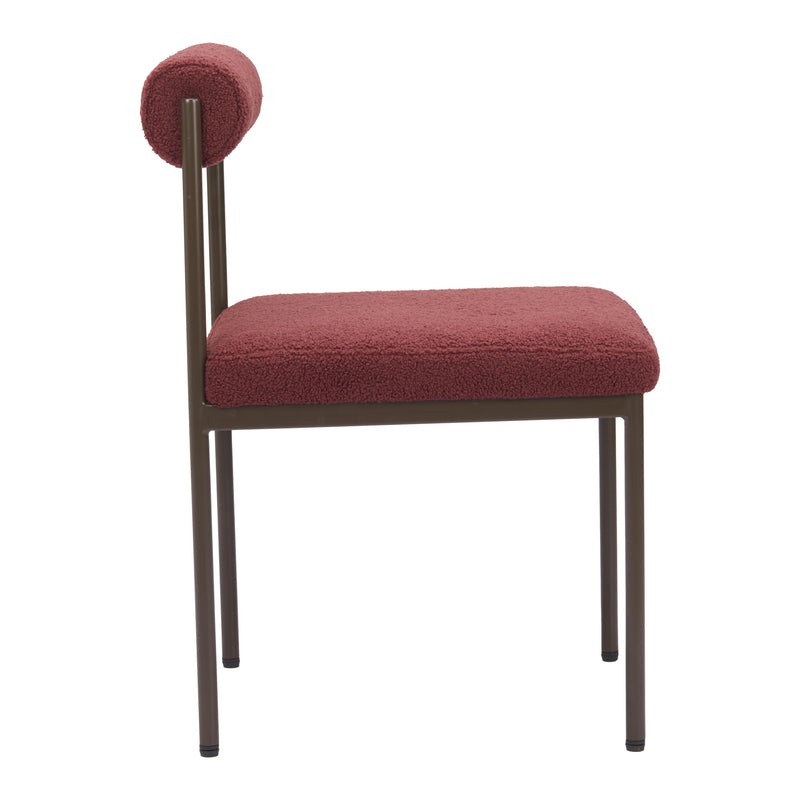 Zuo Livorno 110103 Dining Chair - Red & Bronze IMAGE 2