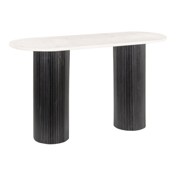 Zuo Izola 110230 Console Table - White & Black IMAGE 1
