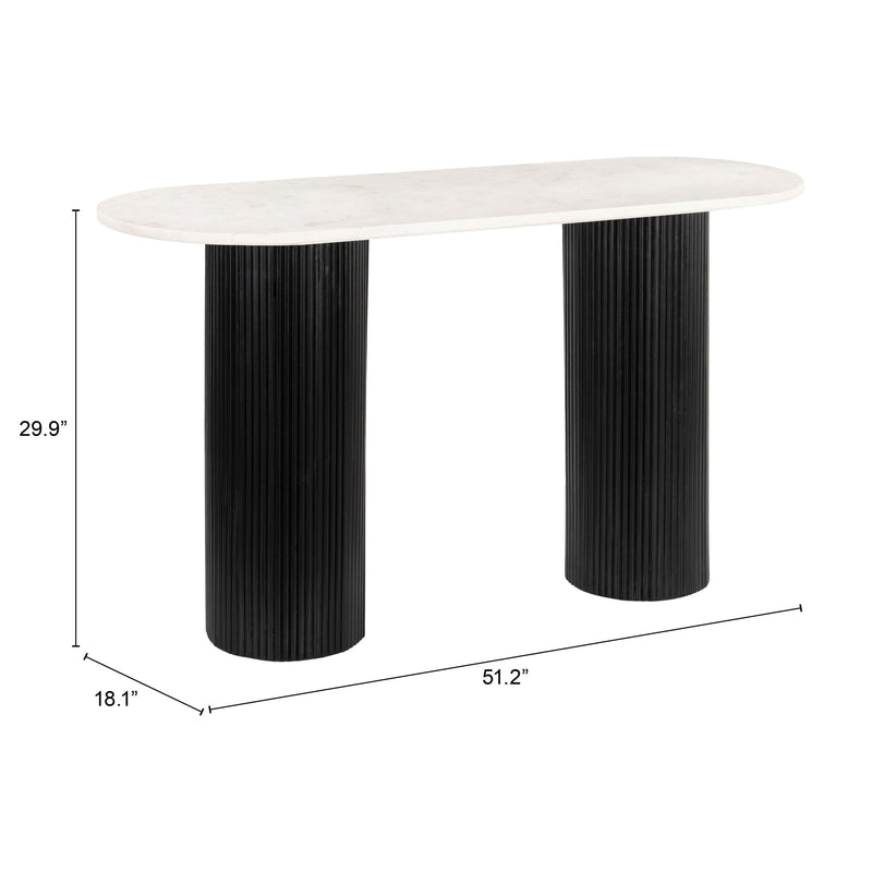 Zuo Izola 110230 Console Table - White & Black IMAGE 9