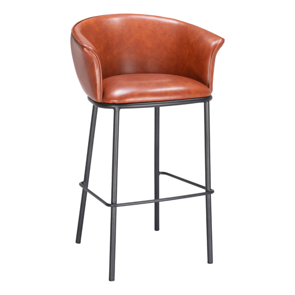 Zuo Garston 110178 Barstool - Brown IMAGE 1