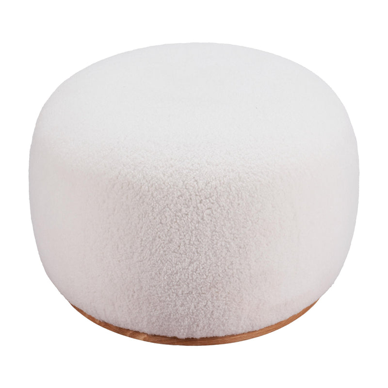 Zuo Amber 110085 Ottoman - Cream IMAGE 2