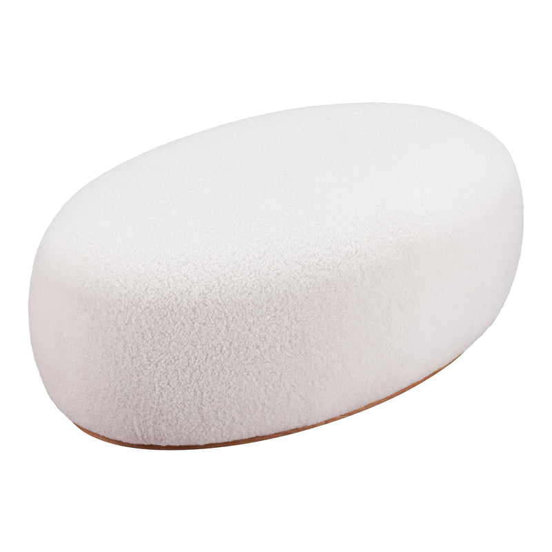 Zuo Amber 110085 Ottoman - Cream IMAGE 4
