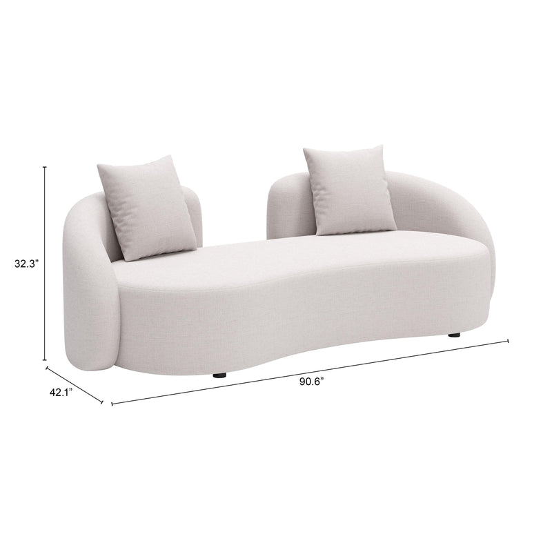 Zuo Sunny Isles 704019 Loveseat - Beige IMAGE 12