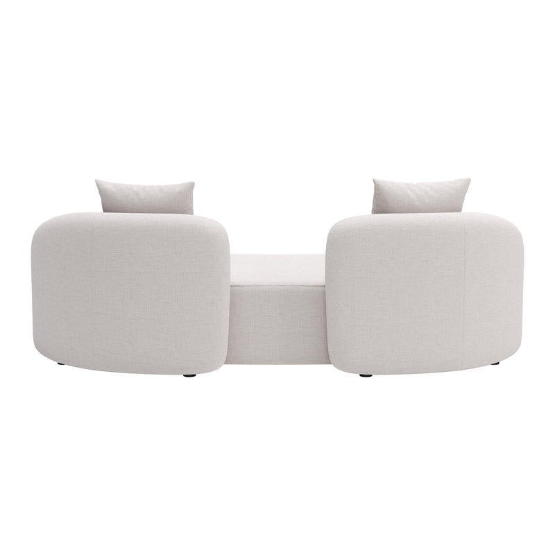 Zuo Sunny Isles 704019 Loveseat - Beige IMAGE 4
