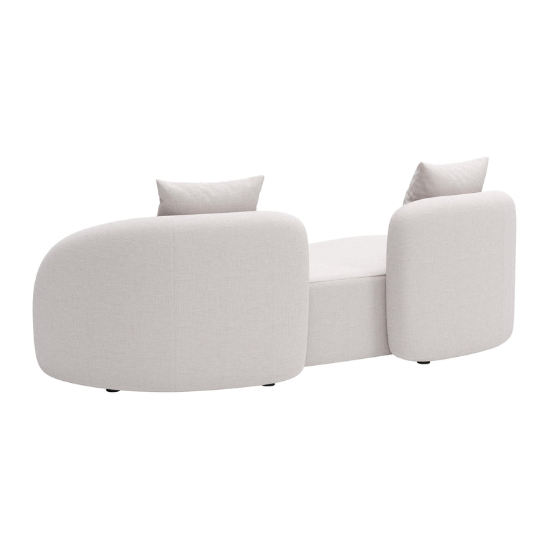 Zuo Sunny Isles 704019 Loveseat - Beige IMAGE 5
