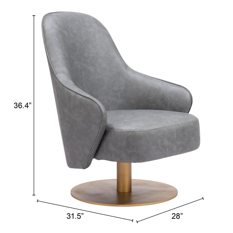 Zuo Withby 110107 Accent Chair - Grey IMAGE 8