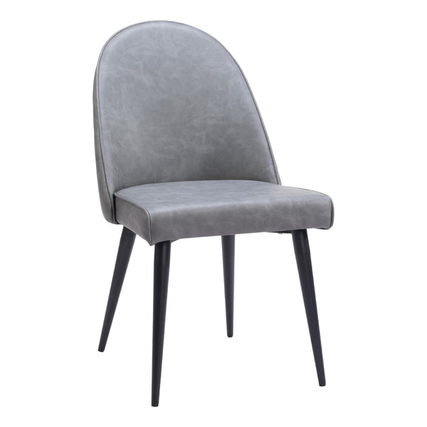 Zuo Silloth 110118 Armless Dining Chair - Grey IMAGE 1