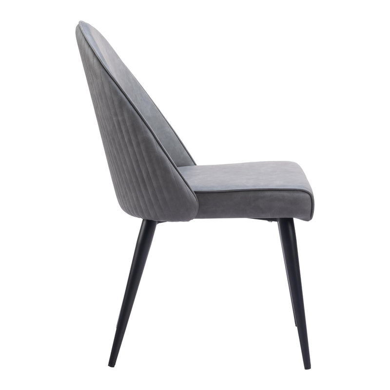 Zuo Silloth 110118 Armless Dining Chair - Grey IMAGE 2
