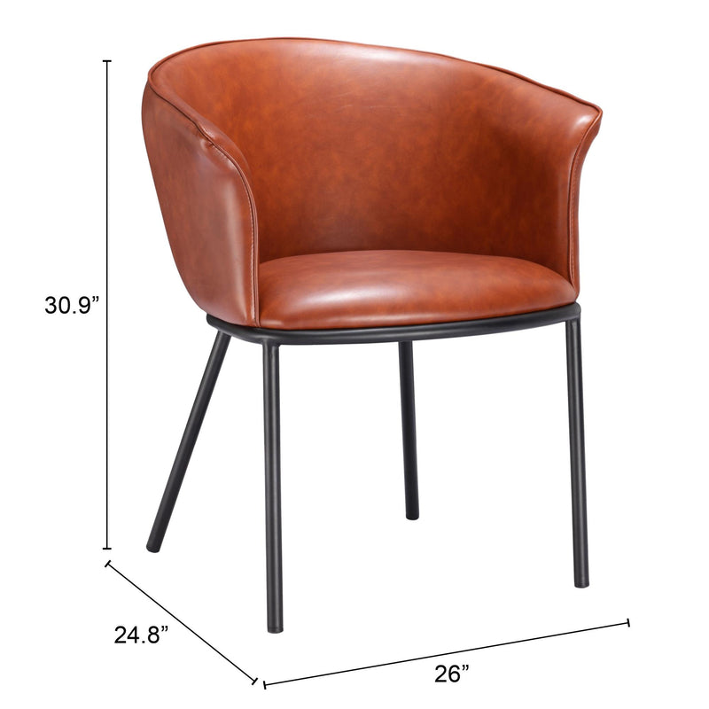 Zuo Garston 110176 Dining Chair - Brown IMAGE 8