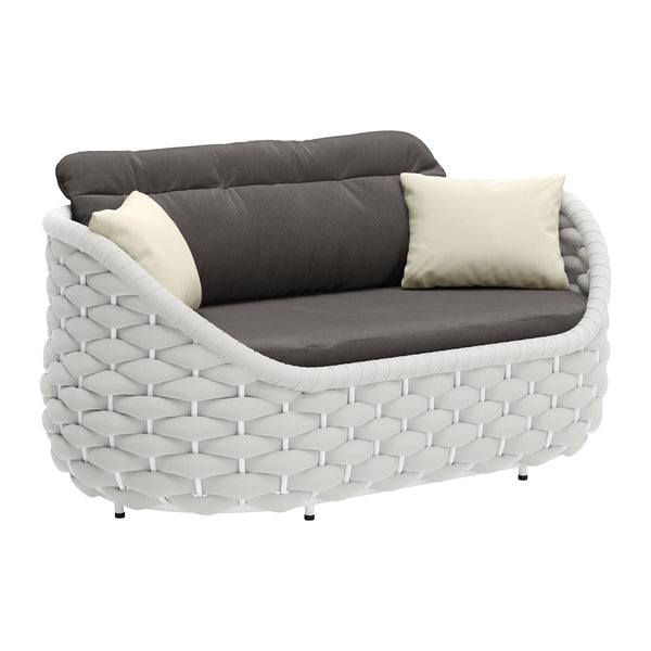 Zuo Coral Reef 704026 Loveseat - Grey IMAGE 1