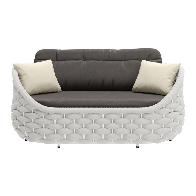 Zuo Coral Reef 704026 Loveseat - Grey IMAGE 3