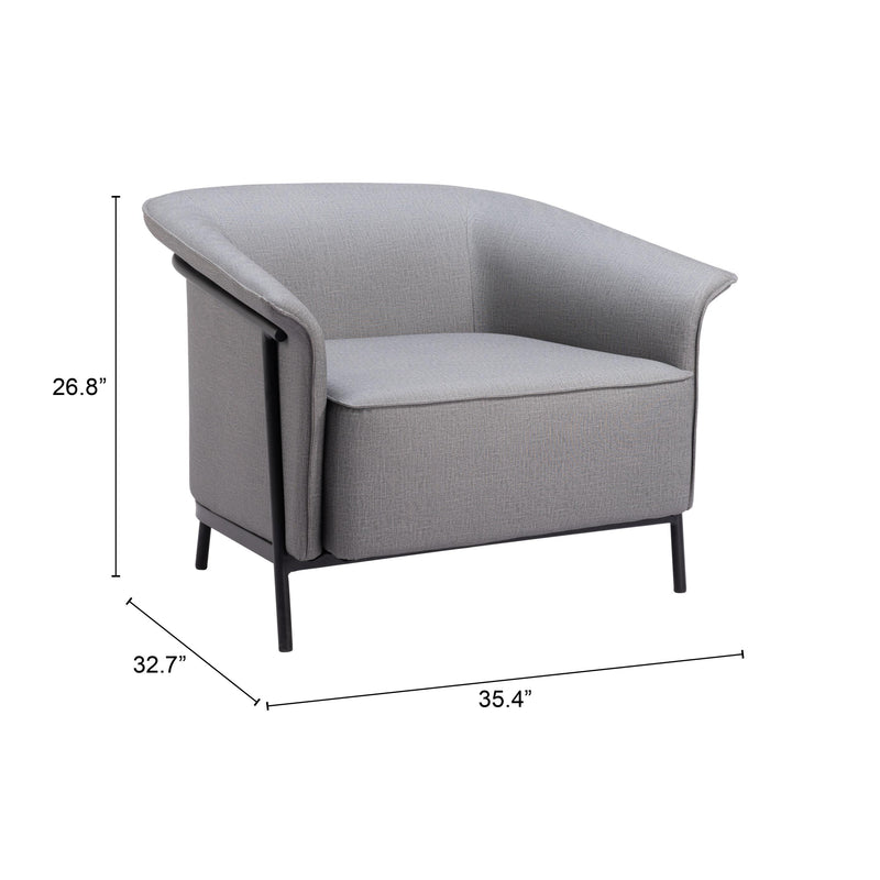 Zuo Burry 110116 Accent Chair - Slate Grey IMAGE 8