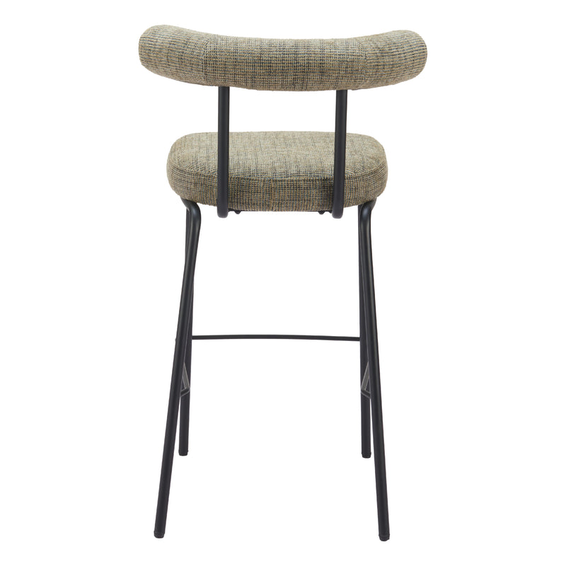 Zuo Kede 110100 Barstool - Green Tweed IMAGE 4