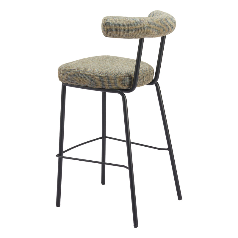 Zuo Kede 110100 Barstool - Green Tweed IMAGE 5