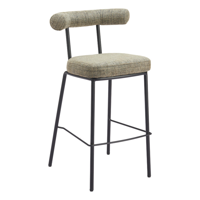 Zuo Kede 110100 Barstool - Green Tweed IMAGE 6