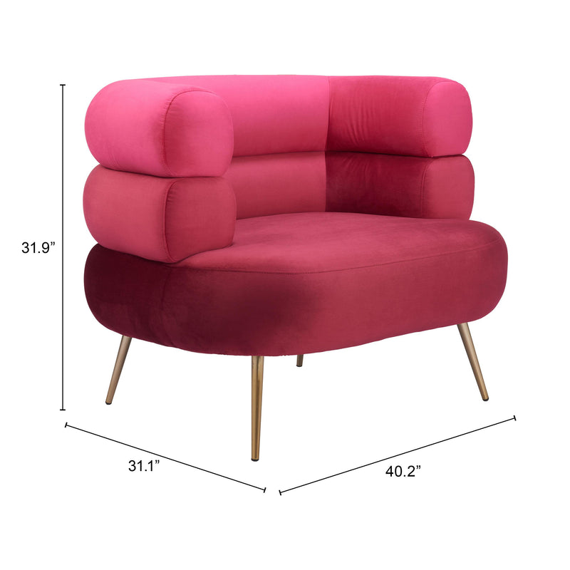 Zuo Arish 109999 Accent Chair - Red IMAGE 8