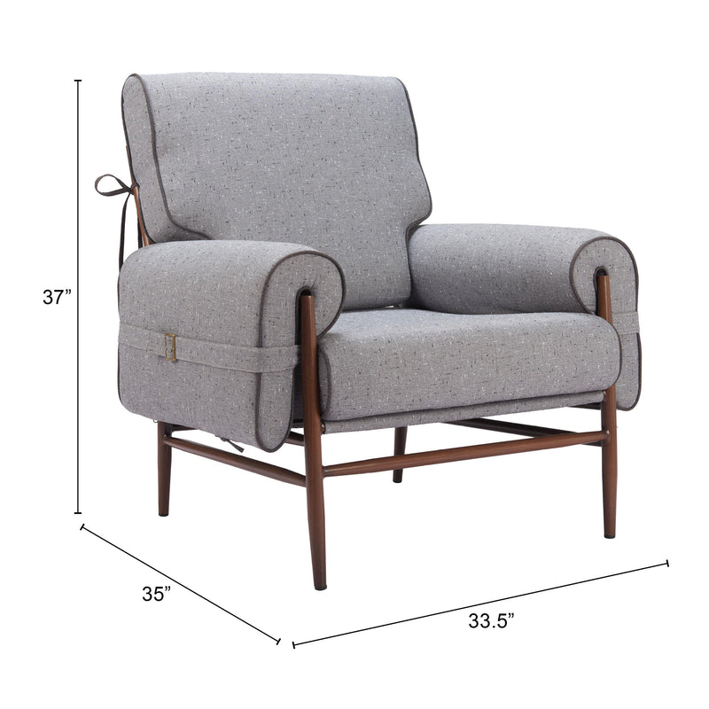 Zuo Klem 110205 Accent Chair - Grey IMAGE 8