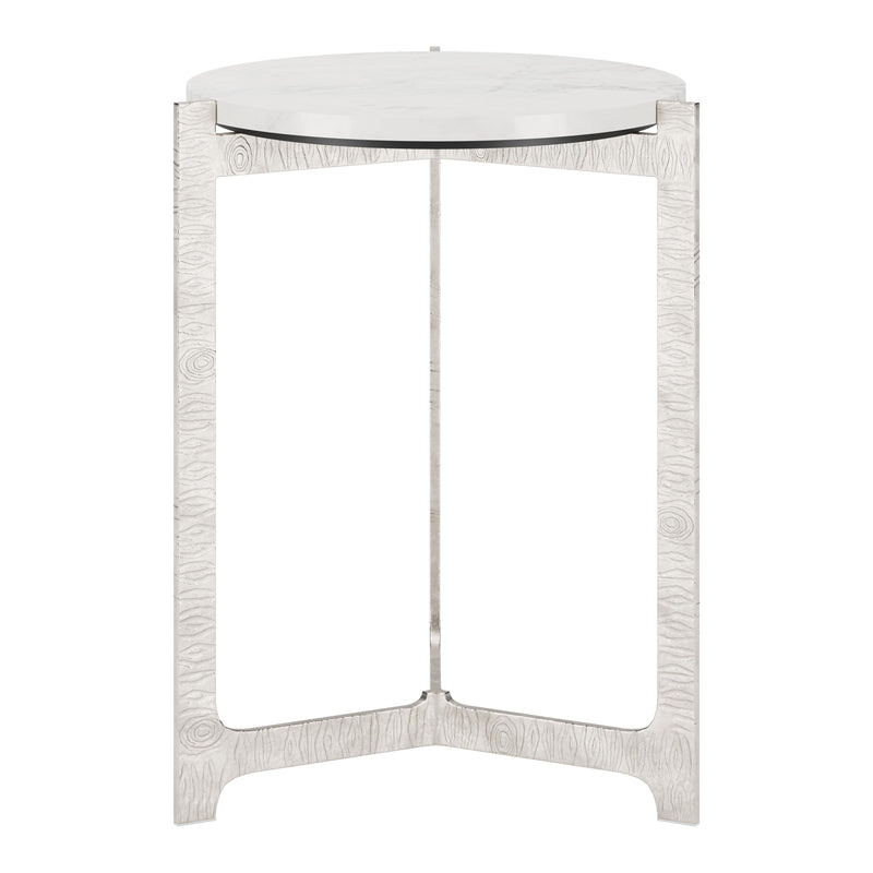 Zuo Barmas 110256 Side Table - White & Silver IMAGE 3