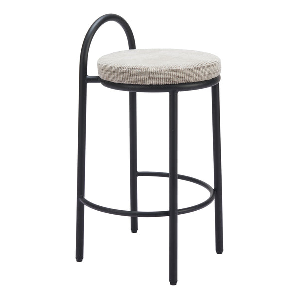 Zuo Sisal 110096 Counter Stool - Beige Tweed IMAGE 1