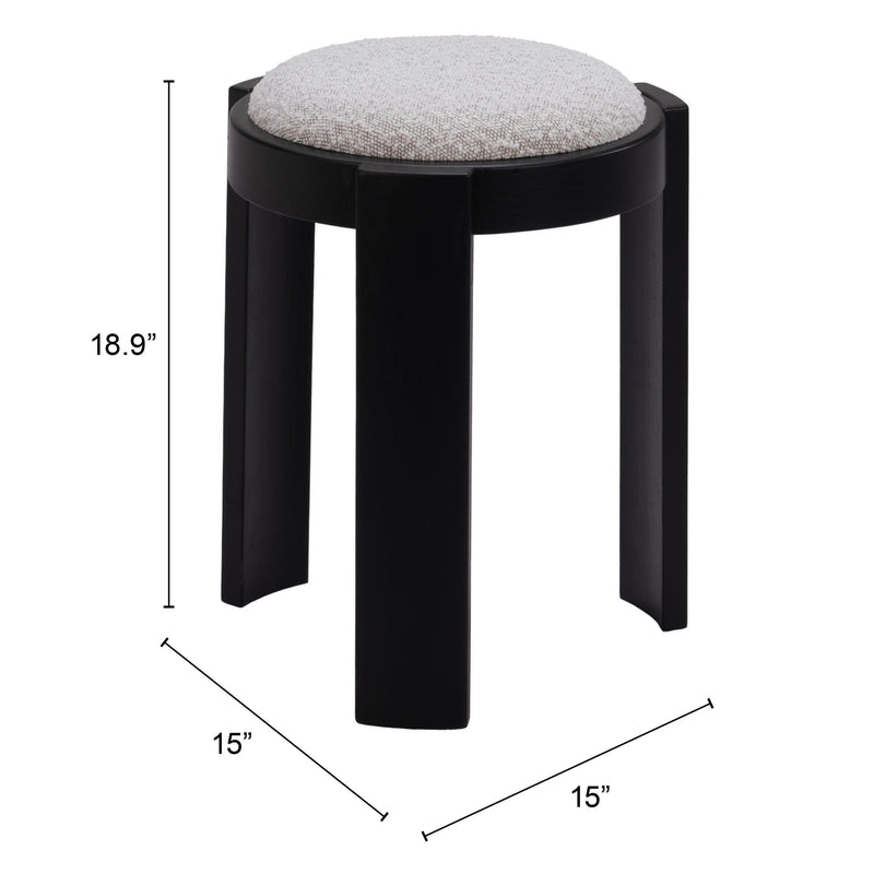 Zuo Banjul 109815 Ottoman - Misty Grey IMAGE 8