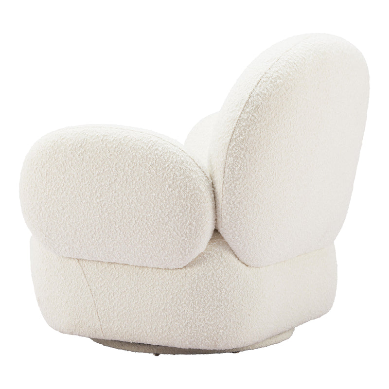 Zuo Pilka 110280 Swivel Chair - White IMAGE 5