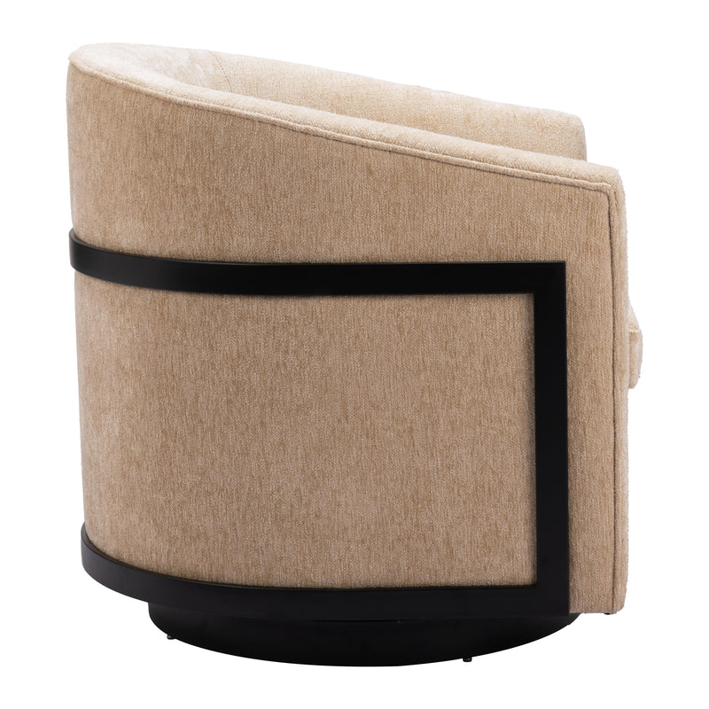 Zuo Hanko 110009 Swivel Chair - Golden Beige IMAGE 2