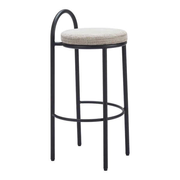 Zuo Sisal 110097 Barstool - Beige Tweed IMAGE 1